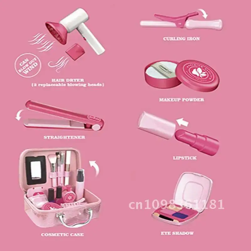 Stylist Accessories Hairdresser Role Playing Toy Set Gifts Hair Stylist Beauty Salon Toy Kids Barber Set Gift for Boys And Girl