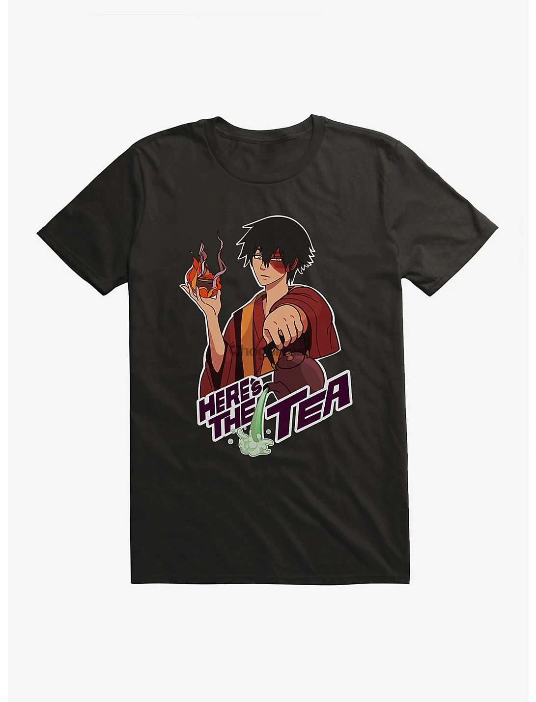The Last Airbender Zuko Here's Tea T-Shirt BLACK hi-res |