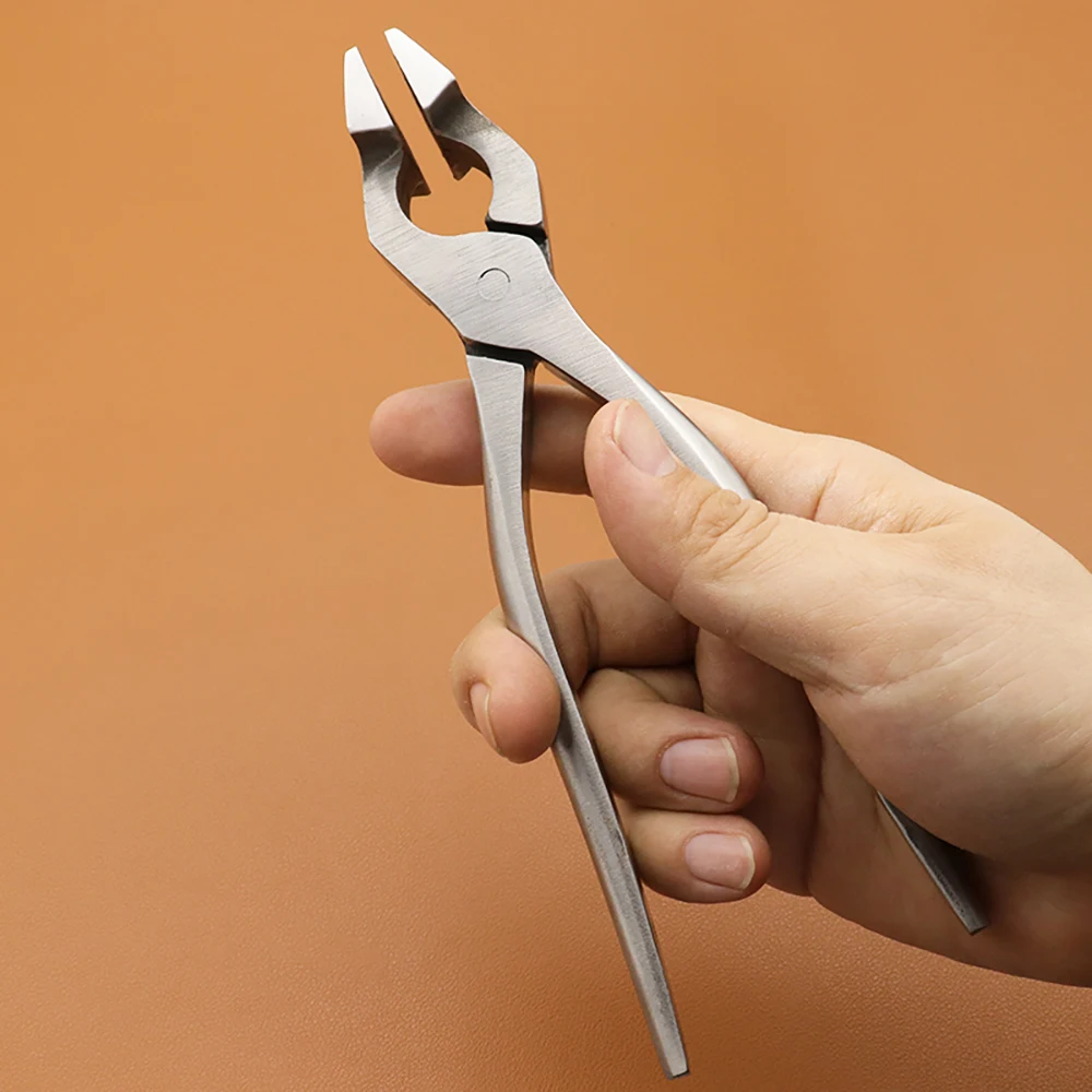 Professional Handmade Leather Pressurized Edge Flat Tongs DIY Handbag Wallet Making Pliers Mouth Width 38MM Steel Material