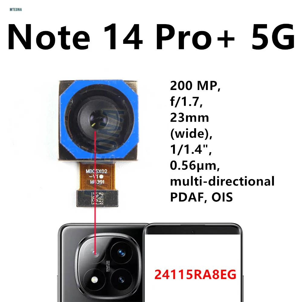 Back Camera Lens Redmi Pro Camera Mp 200 MP (wide) Main Rear Back