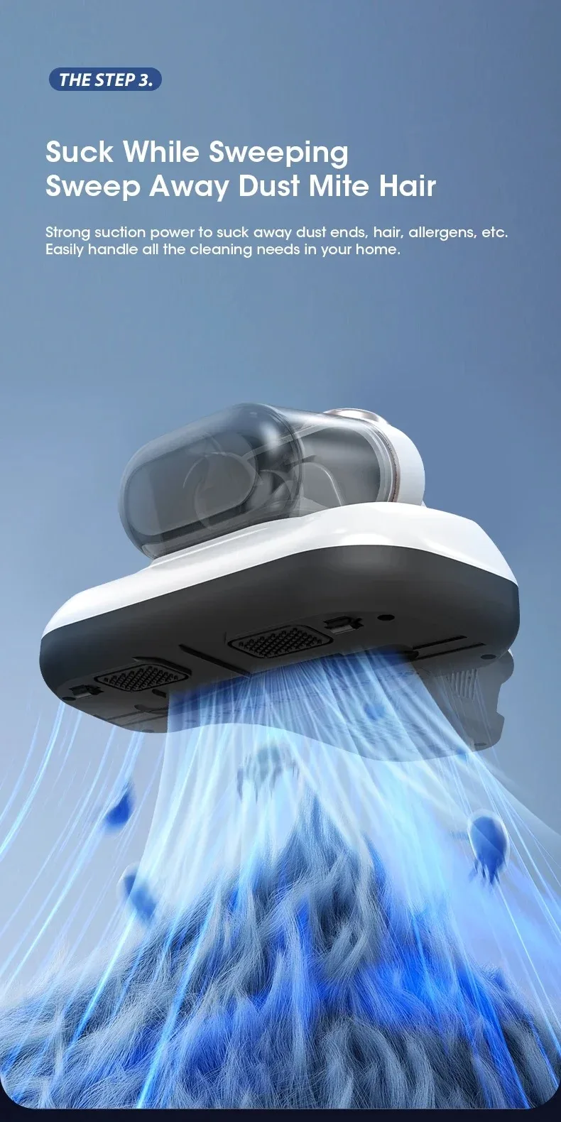 Hochfrequenter Leistungsstarker Handstaubsauger mit Kabel zur Staubmilben- und Bettwanzenkontrolle – Detail 9