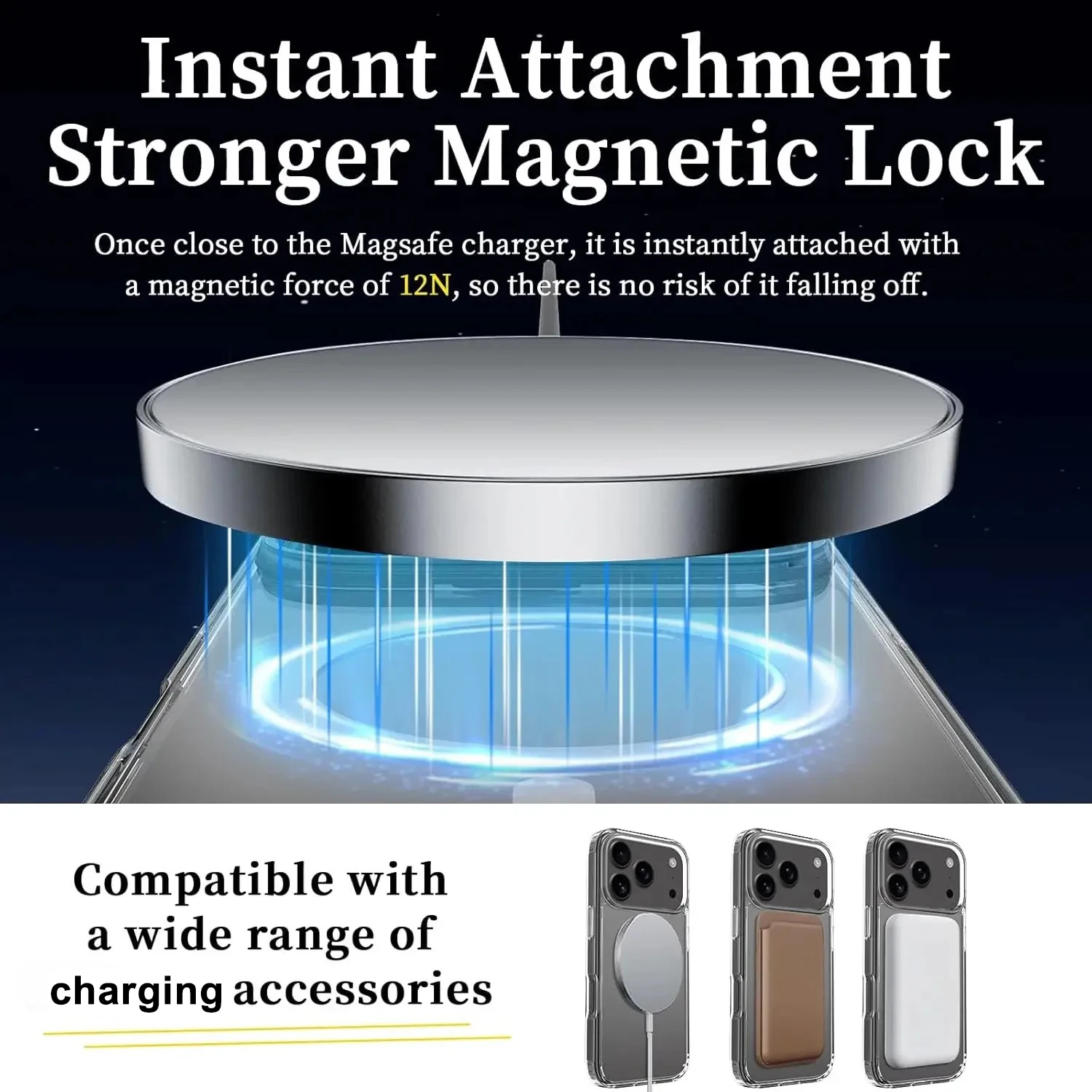 Premium Transparent Magnetic Case - Magsafe Compatible