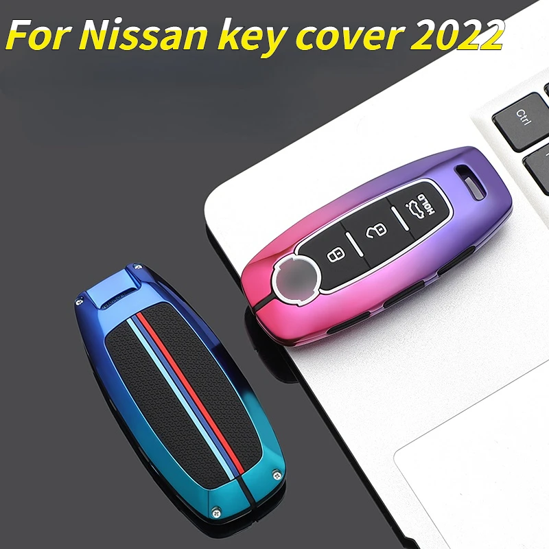 Custodia per portachiavi a distanza per auto in lega colorata di moda Gel di silice per Nissan Qashqai Altima 2022 - S38767172720040b7b33f47281a23af0eJ