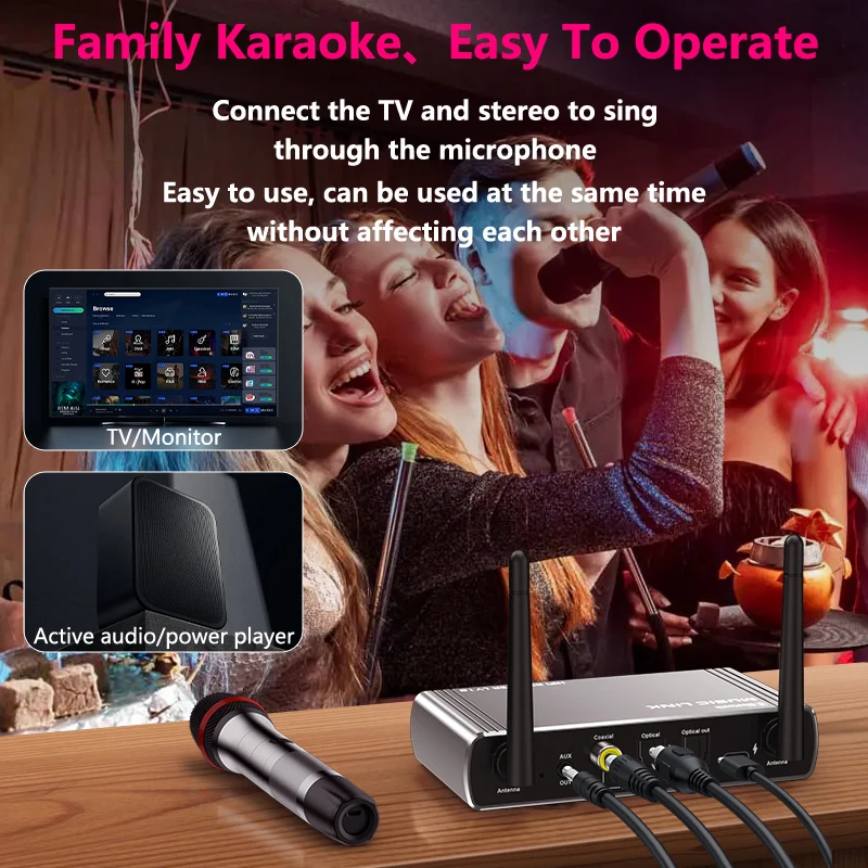 Bluetooth Adapter 5.4 Bluetooth Receiver Transmitter audio Adapter Amplifier Coaxial Fiber Optic Hifi Transmitter 5.3 Microphone