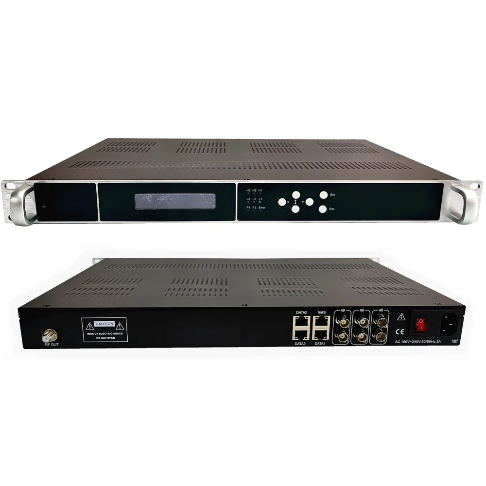 8 Output IP Modulator Digital to ISDBT DVBT DVBC Radio & TV Broadcasting Equipment