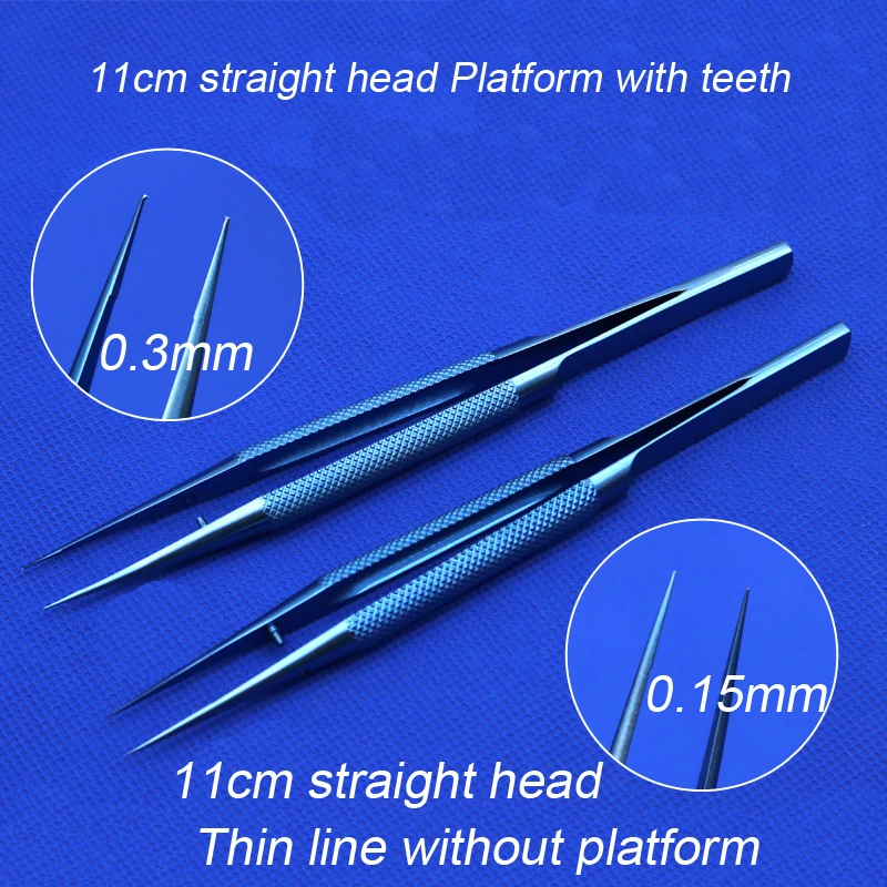 Surgical Instruments Ophthalmic Tool Cornea Scissors Titanium Tlloy Ophthalmic Microsurgical Dental Instruments Needle Holders + 11.5cm Scissors + Tweezers
