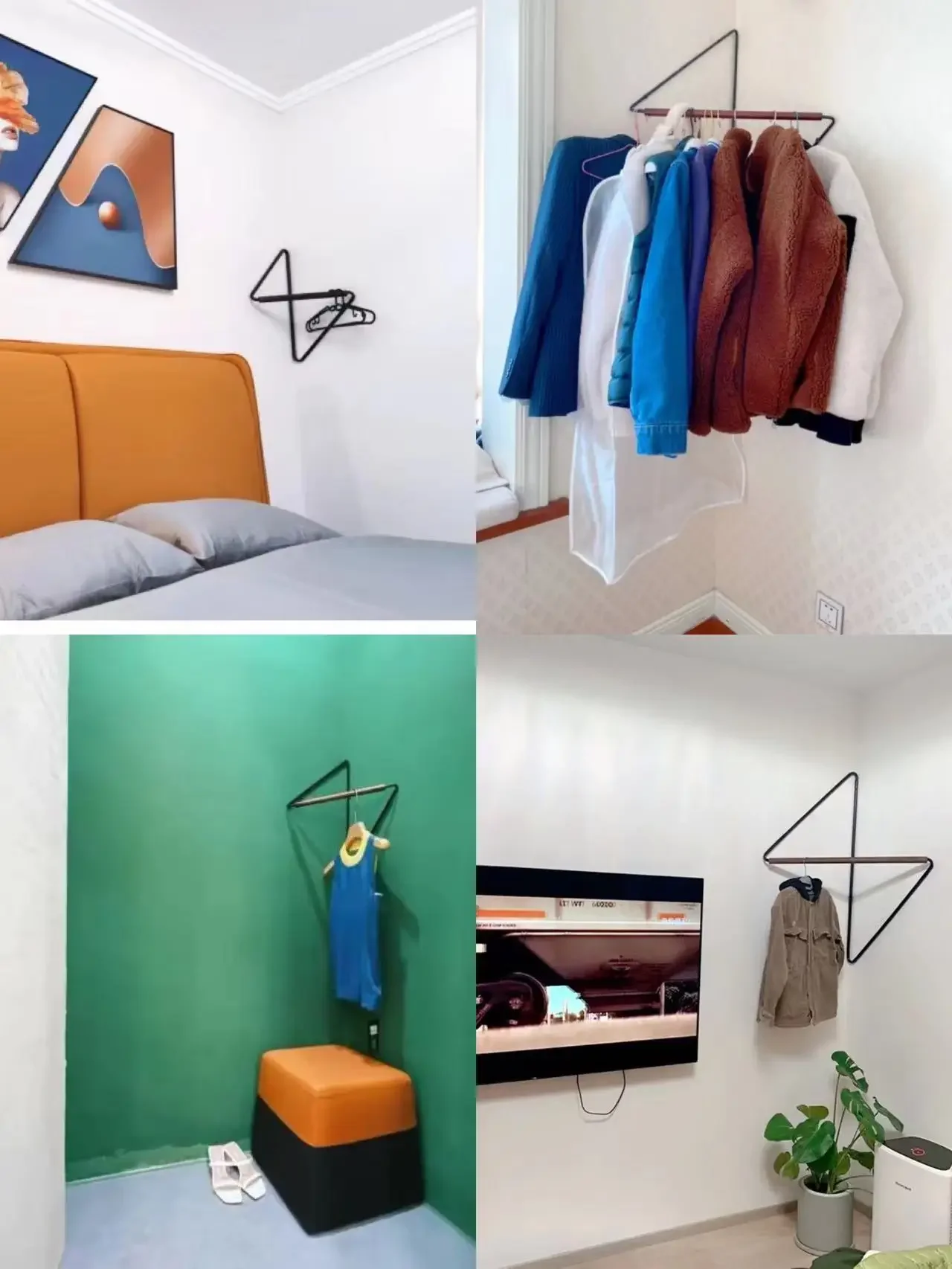 Corner Hanger Minimalist Design Designer Clothes Rack Coat Decorative Wall Bathroom Furniture Creative