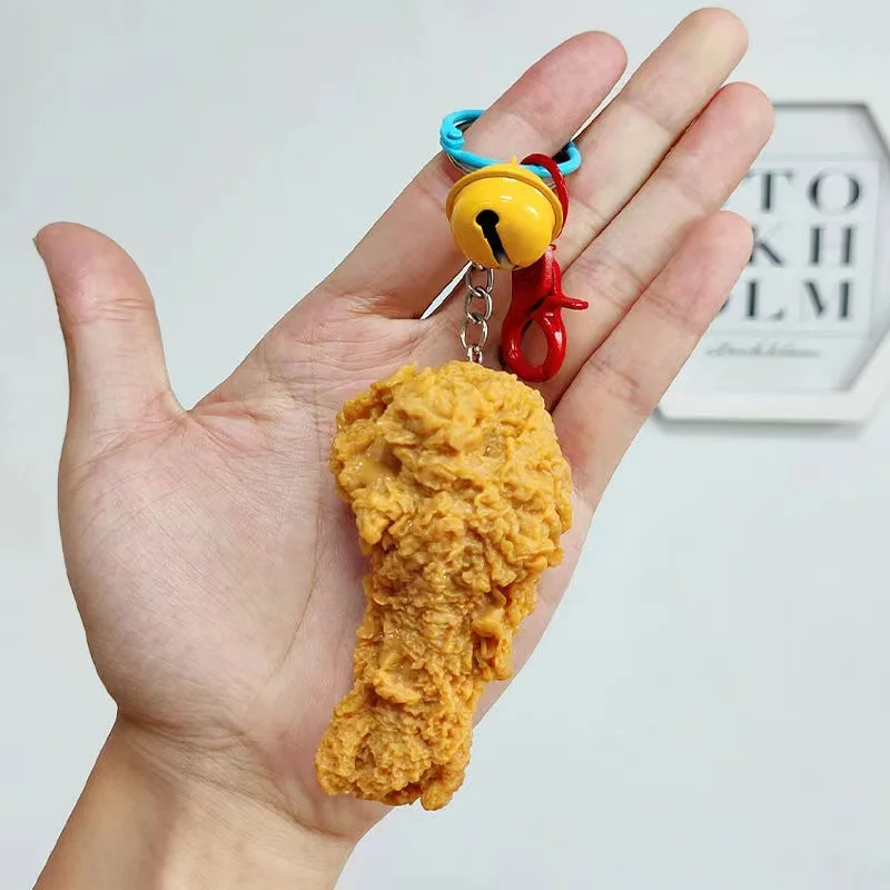 Simulado Fried Chicken Leg Necklace, pingente personalizado, Fun Small Gift, Jóias na moda