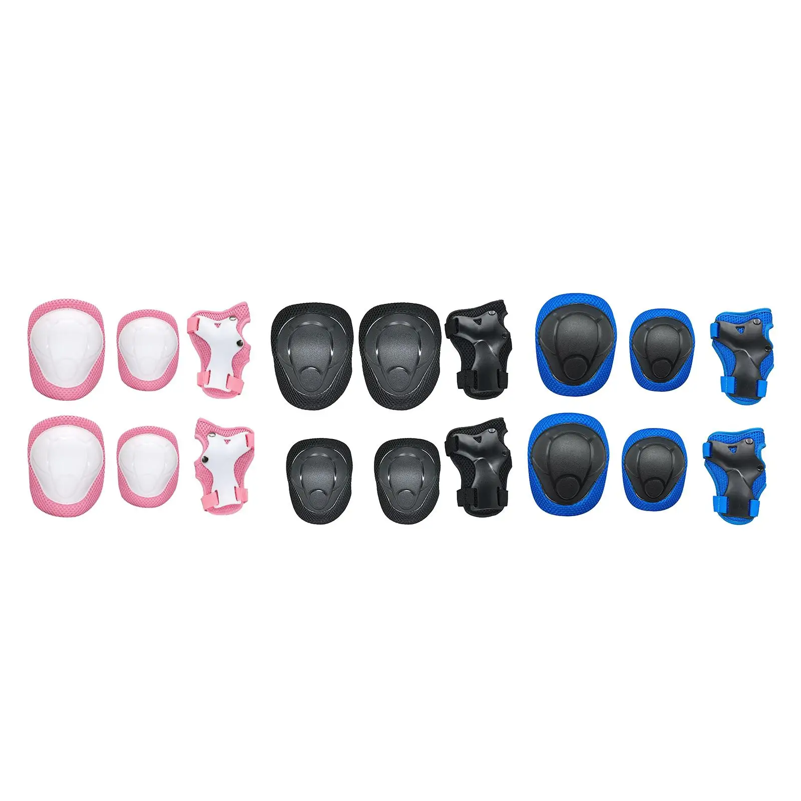 

Kid Skateboard Protective Gear Adjustable Knee Elbow Wrist Guard Pad Set