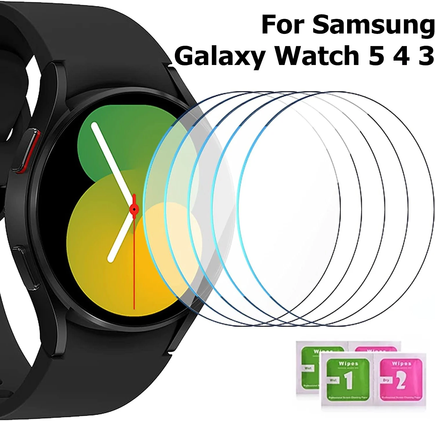 HD Tempered Glass for Samsung Galaxy Watch 5 4 3 42mm 44mm 40mm 46mm Anti Scrach Film Watch4 Classic Screen Protectors Films