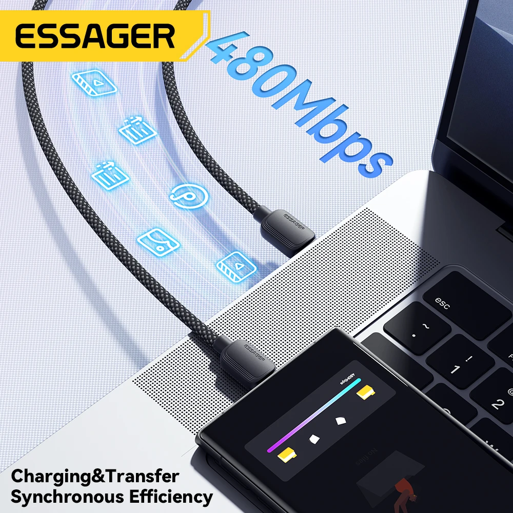 รูปสินค้า สายชาร์จ USB-C 100W ชาร์จเร็ว 3M สำหรับ MacBook Pro และอุปกรณ์อื่นๆ