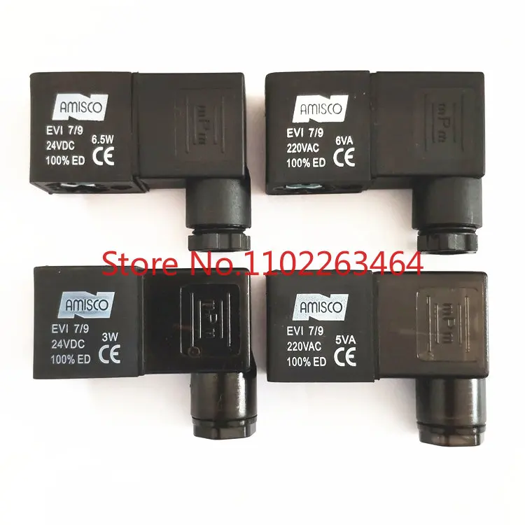 

5 pieces Solenoid valve coil EVI 7/9 AC220V 6VA/5VA/5.5VA DC24V 6.5W/4.8W/3W