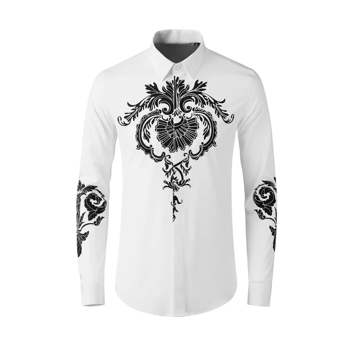

High Quality Luxury Jewelry Men'S Long-Sleeved Shirt Embroidered Vintage Top Korean Fashion Men'S Street Clothing T-Shirt