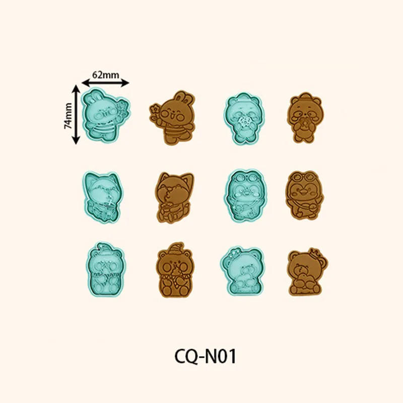 Cookie Cutter 6Pcs/Set 3D Stereoscopic Cartoon Astronaut UFO Monster Cute DIY Biscuit Mould Baking Tools Cake Decoration Tool