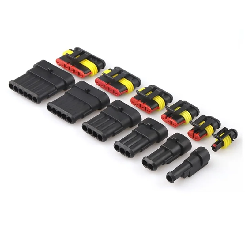 Waterproof Automotive Electrical Connector Set - 5 Pieces