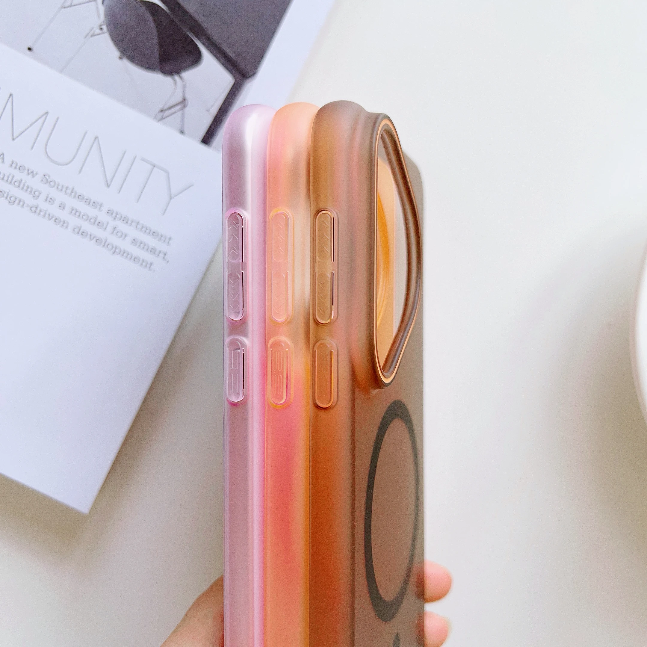 Ultra-Thin Frosted Magnetic Case - Trendy Hard Translucent PC Cover