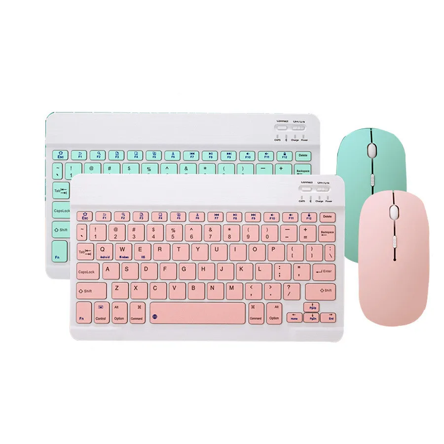 

For iPad Air Pro 11 Bluetooth Wireless Keyboard Mouse Russian French Hebrew Spanish Korean For Android IOS Windows Phone Tablet