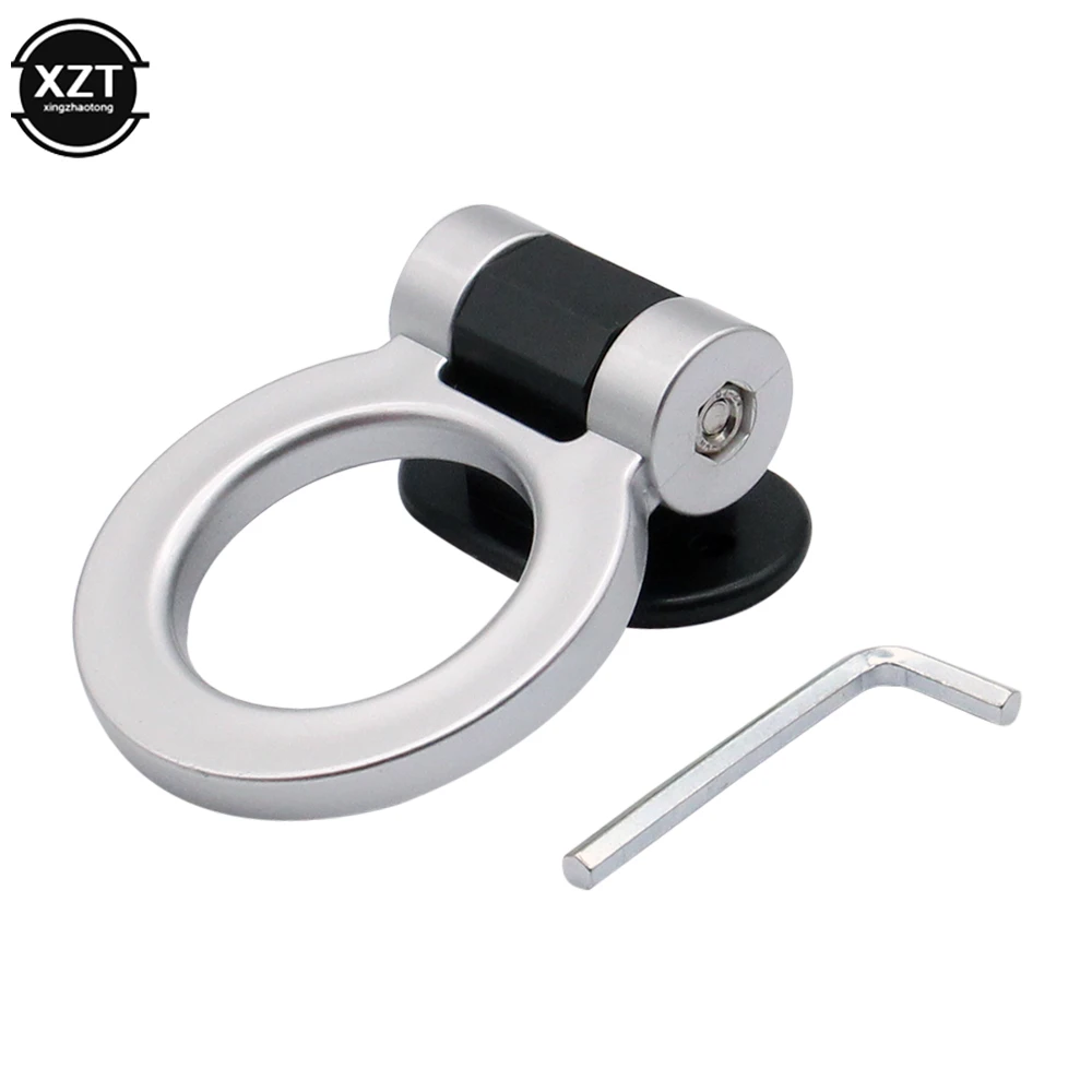 Trailer Hook Sticker ABS Car Styling Trailer Hooks Sticker Decoration Car Auto Rear Front Trailer Simulation Racing Ring Vehicle Towing Hook