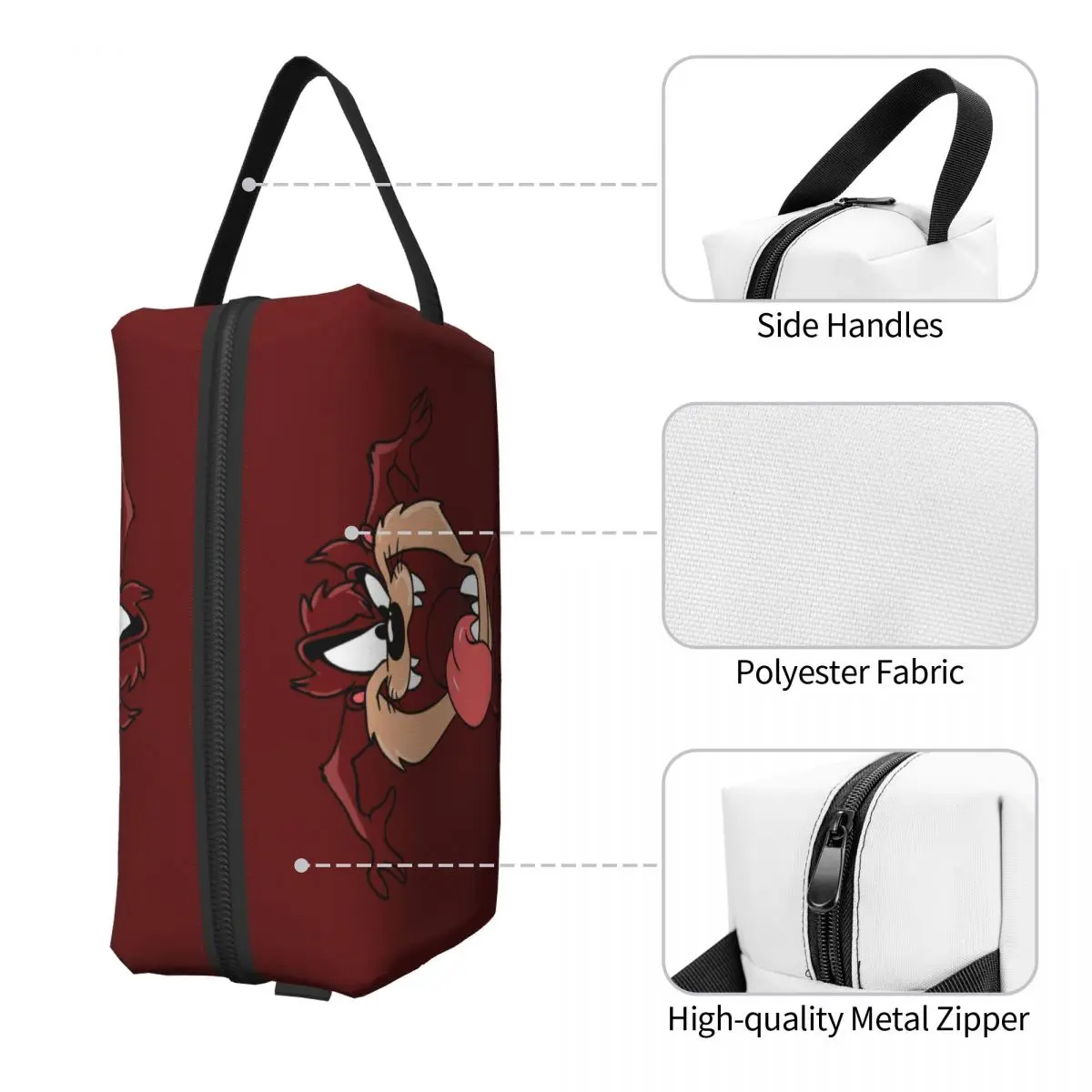 Custom Tasmanian Devil Travel Cosmetic Bag Women Taz Cartoon Anime Toiletry Makeup Organizer Ladies Beauty Storage Dopp Kit 3