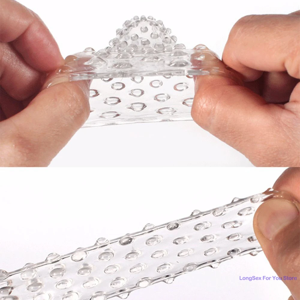 Finger Condoms Adult Sex Toys Spike Condom Women Stimulation Female Vagina Clitoris Silicone dotted Finger Coats Adult supplies 3