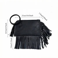 Pochette à franges vintage et personnalisée pour femme, sac à main tendance style streetwear Y2K 6