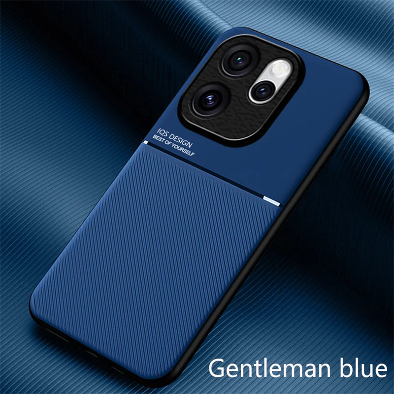 Magnetic Leather Phone Case with Soft Silicone Bumper Back Cover – Premium Car Mount Design