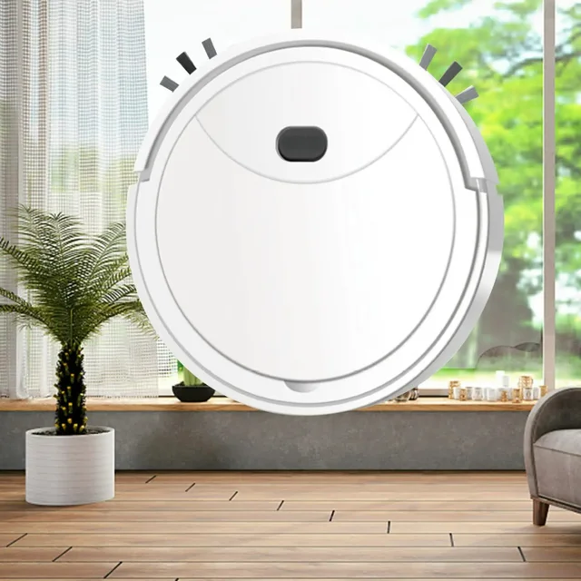 Robot Vacuum Cleaner  Sweeper 90 Mins Runtime Strong Suction Quiet 3 in 1 Robotic Vacuum  Tile Floor 1