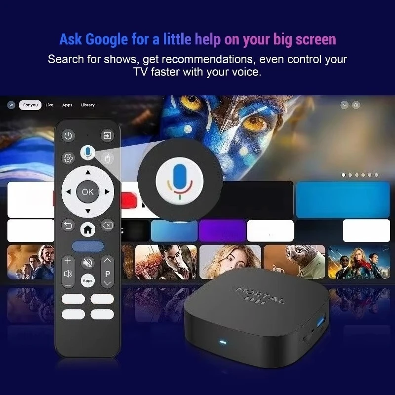 2026 New Android 16 Smart TV Box Rockchip RK3518 WIFI6 BT 5.4 UI Interface 8K HD Media Player Voice Assistant Set Top Box IPTV - Imagen 3