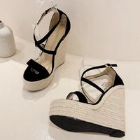 Eilyken New Fashion Open Toe Platform Wedges Woman Sandals Concise Buckle Strap High Heels Party Dress Gladiator Shoes - Image 4