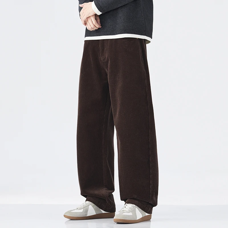 Corduroy Harem Pants: Women's Autumn Retro Wide Leg Trousers - View #8