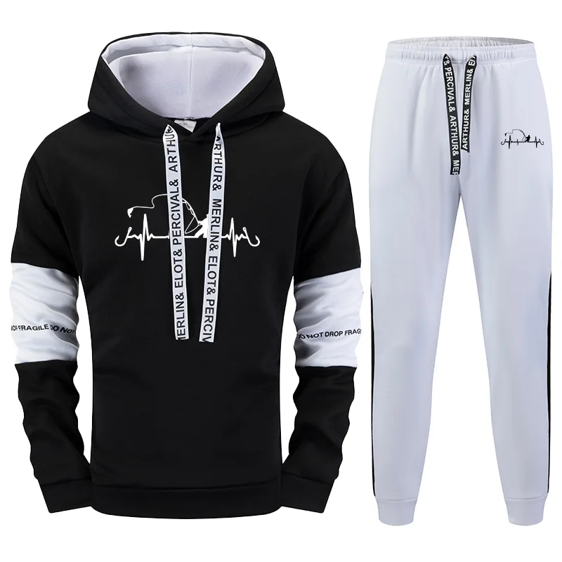 Sudaderas con capucha para hombre, pantalones para correr, ropa deportiva de alta calidad, traje para hombre, sudaderas con capucha a la moda, pantalones de chándal, moda urbana, chándal informal