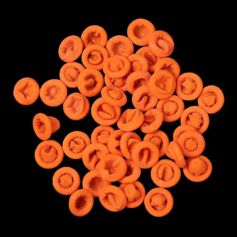 100PCS Finger Cots Orange Reusable Natural Rubber Latex Non-slip Finger Cover Fingertip Protector Industry Gloves Nail Art Tool disposable finger covers
