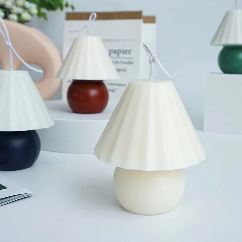 크리 에이 티브 테이블 램프 촛불 금형 DIY 기하학적 램프 모양 아로마 테라피 양초 만들기 도구 아크릴 플라스틱 금형 키트 홈 선물