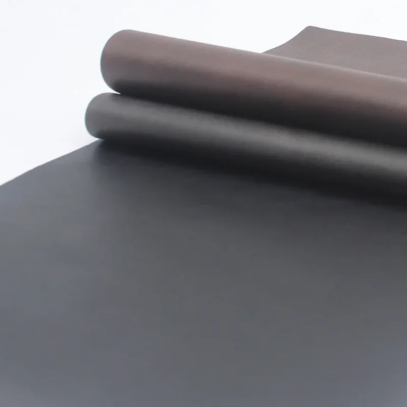 New PU Embossed Leather Fabric Dark Color 0.9mm Wear-resistant Artificial Leather for Shoes Clothing Bags Packaging