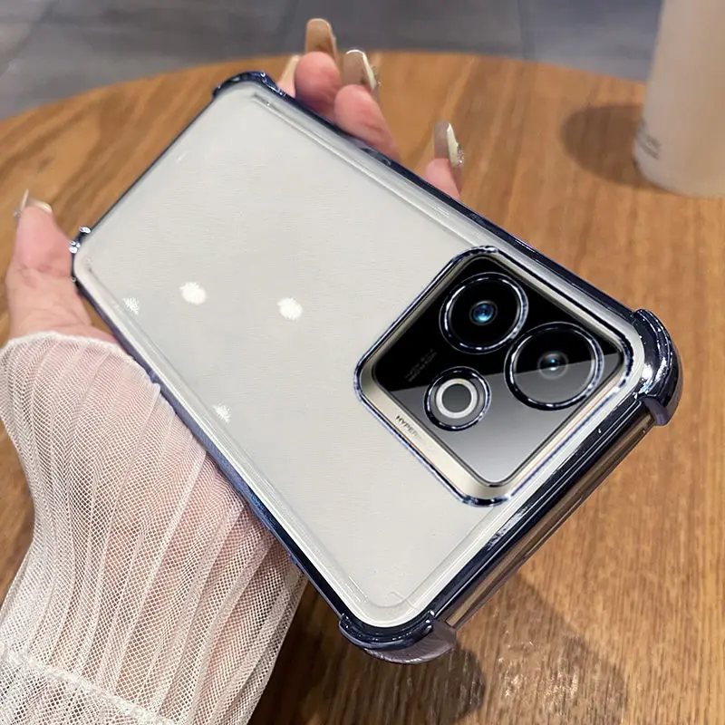 Luxury Magnetic Electroplating Soft Silicone Bracket Back Cover - Shockproof Bumper Case