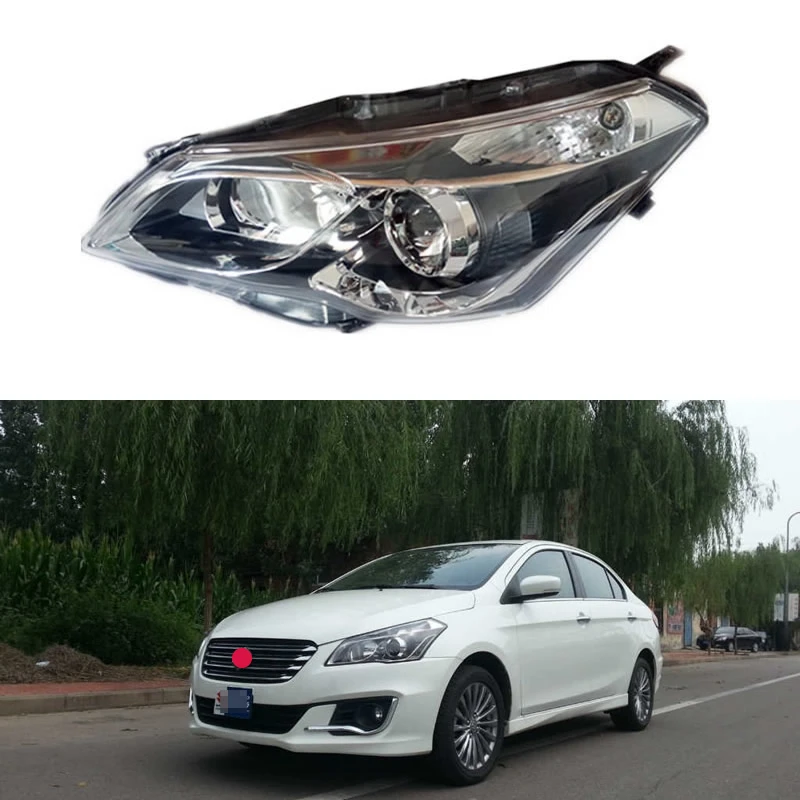 

For Suzuki Alivio 2015-2018 headlight assembly high low beams turn signals with lens black and white headlights car accsesories