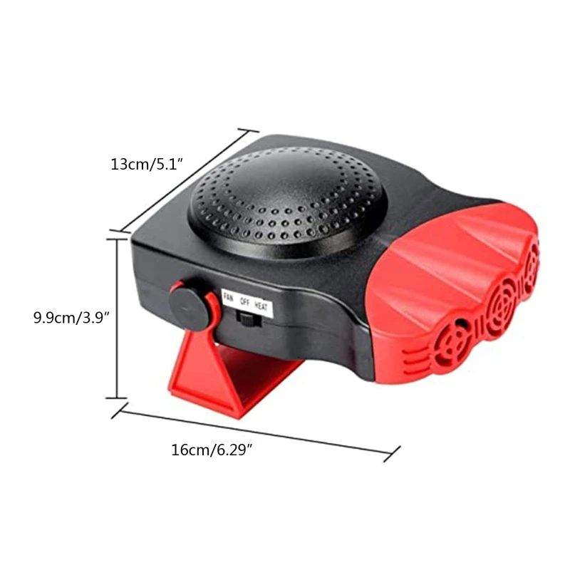 12V Car Heater Fast Heating Defrost Defogger 2 in 1 Windshield Defogger Winter Demister Fan Plug Into Cigarette Ligh