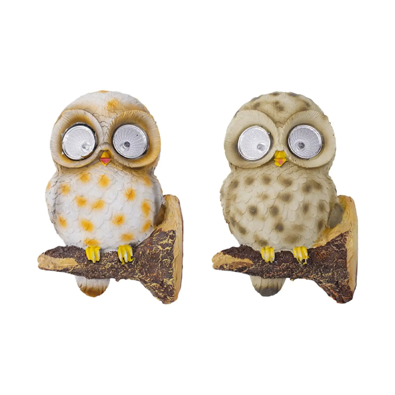 

Owl Statue Solar Lights Resin Crafts Garden Statue Lights Garden Statue Owl Figurine for Patio Backyard Walkway Balcony Yard