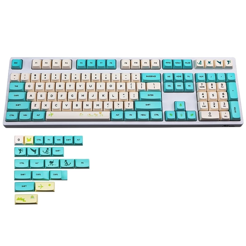

130 клавиш PBT Keycaps XDA DYE-SUB Keycap для переключателей Механические клавиатуры Spring Blooms Keycap