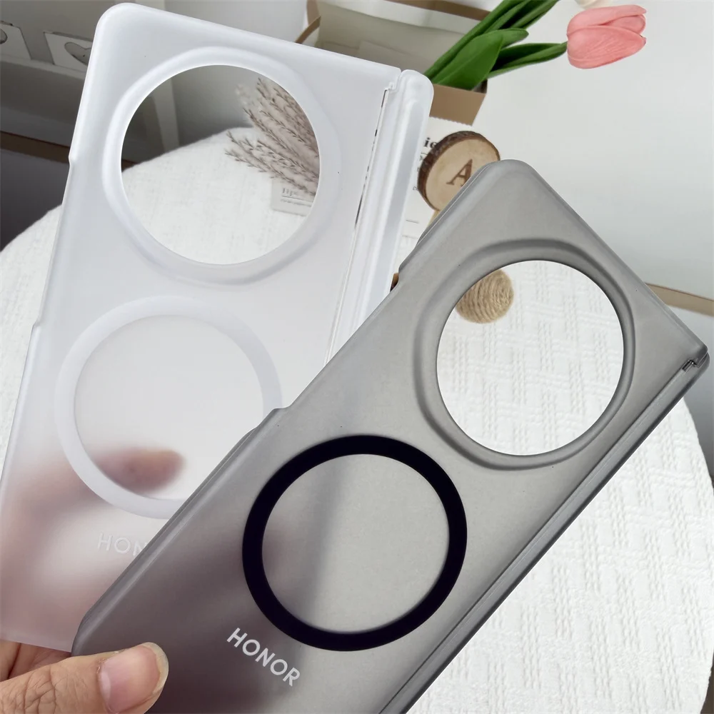 Ice Crystal Ultra Thin Magnetic Hinge Shockproof Case - Clear/Matte Finish