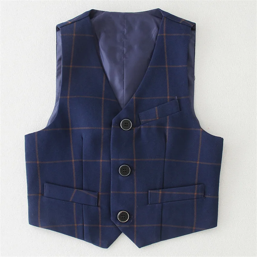 Black Blue Boys Vest Plaid Solid Kids Spring Autumn Tops Kids Boy Clothing Teens 4 5 6 7 8 9 10 11 12 13 14 15 16 17 18 Years