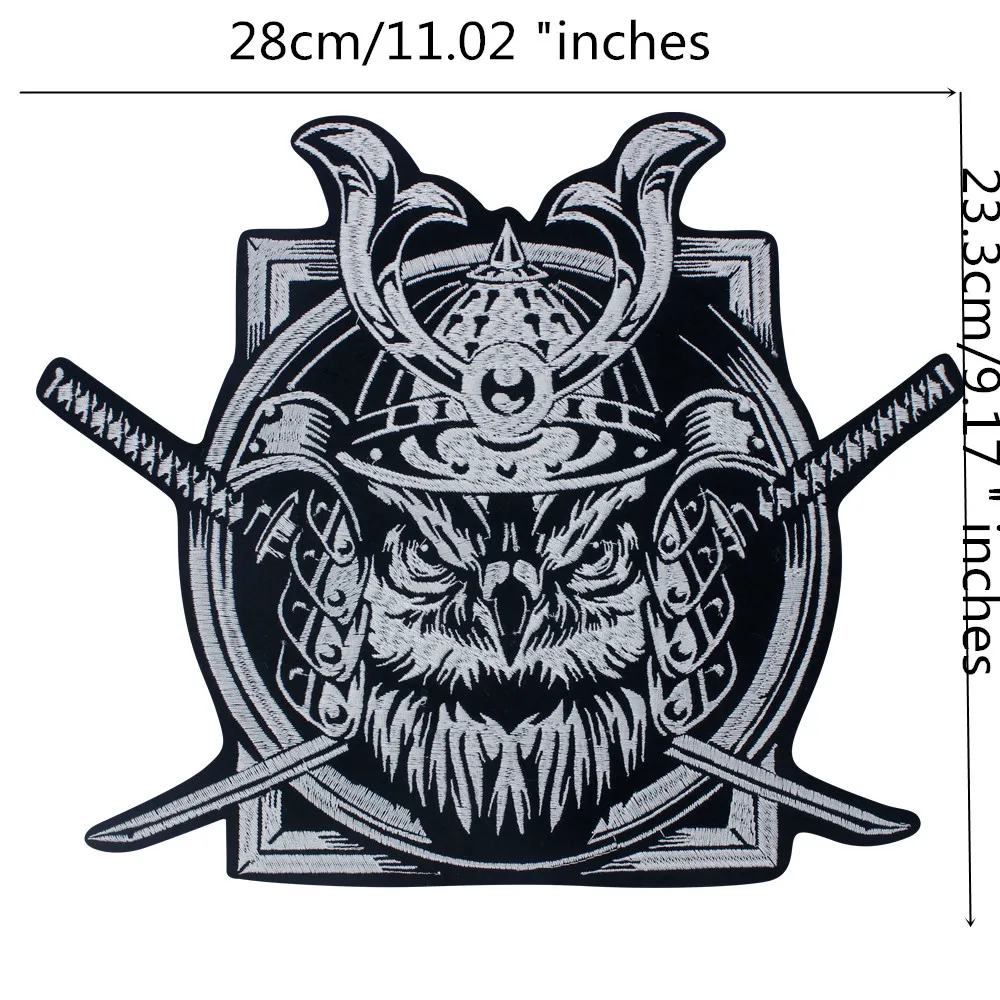Toppa Ricamata 'In Odin We Trust' - Vichingo E Motociclista - 10,2 X 2,5 Cm Con Fissaggio A Strappo