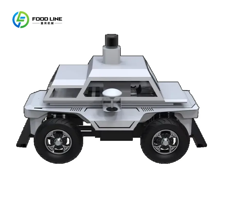 Telaio robot di pattuglia industriale personalizzato a 4 ruote. Robot di sicurezza con navigazione e pattugliamento automatici - immagine 3