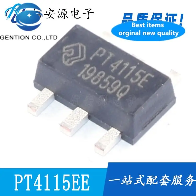 100% 오리지널 LED 드라이버, PT4115B89E, SOT89-5, PT4115E, 50V, 1.5A, 핫 세일, 10 개