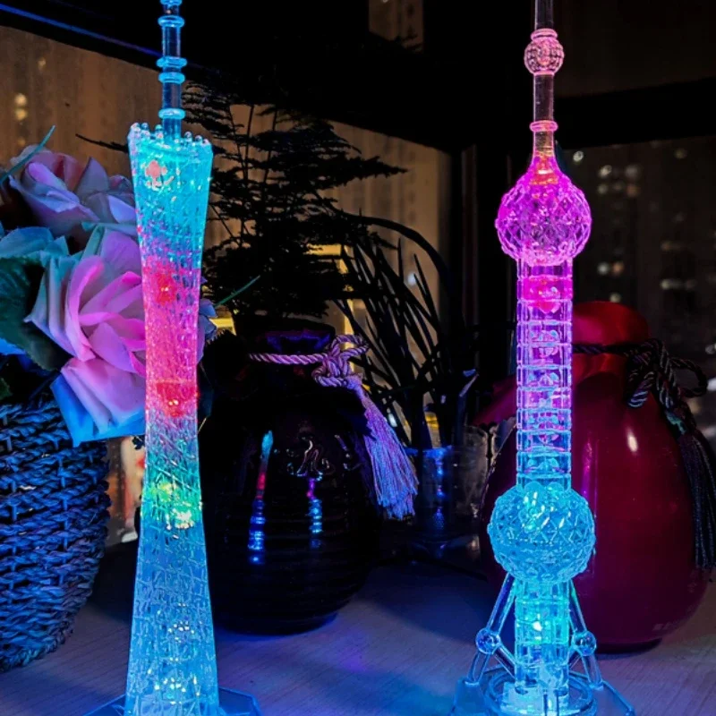 

Tower Model Nightlight Oriental Pearl TV Tower Tower USB Plug in Colorful Lighting Desktop Decoration