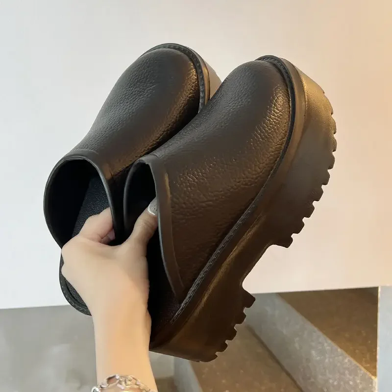 2023 Women Summer Slippers Platform Flat Heel Outdoor Mules Shoes Fashion Casual High Quality Ladies Thick-Sole Beach Slides