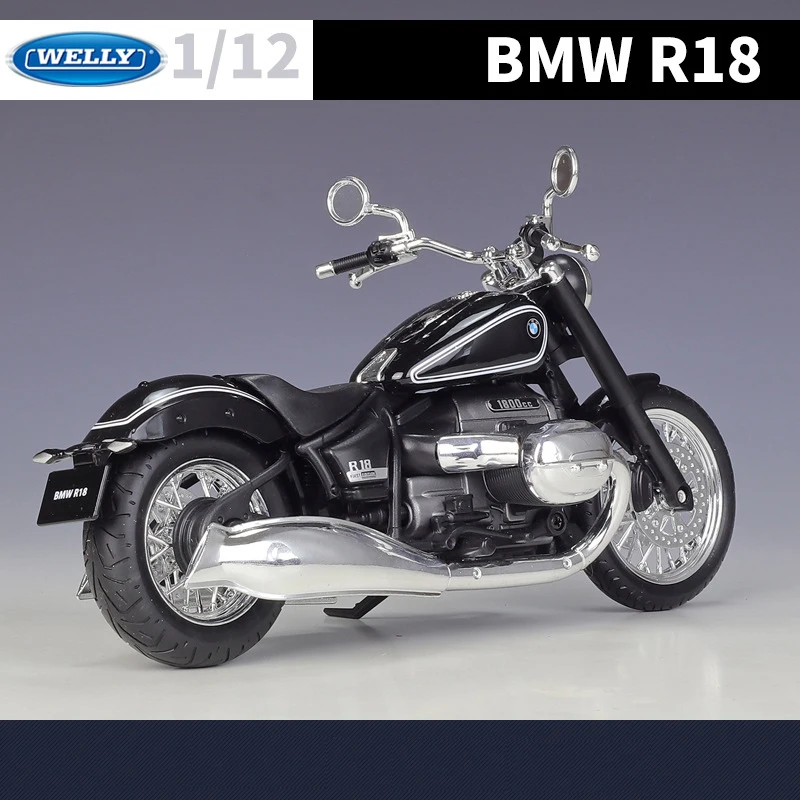WELLY 1/12 BMW R18 2020 다이 캐스트 오토바이 모델 장난감 차량 컬렉션, 오토바이크 쇼크 업소버, 오프로드 오토사이클 장난감 자동차