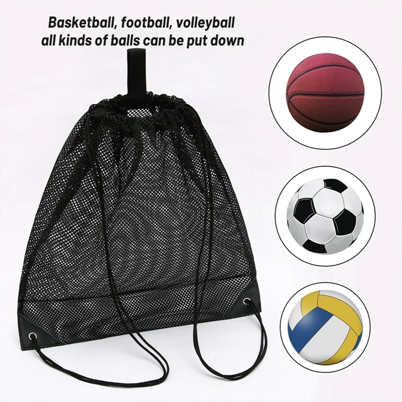 헤비 듀티 메쉬 Drawstring 배낭 가방 축구 공, 체육관 스포츠 장비 보관 ..