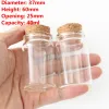 12 pcs/lot 25*37*60mm 40ml Small Glass Bottle Stopper Storage Jar Spice Bottle Containers tiny jars Vials Cork Bottle 2