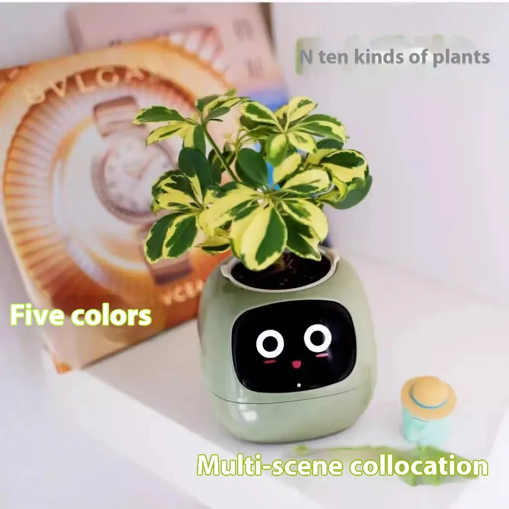 Ivy Intelligent Flowerpot Refreshing Plant Interaction Intelligent Robot Flowerpot Perceptual Interaction Companion Gifts